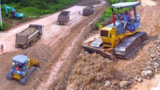 Best Action Experts are preparing to fill the new road dozer with 255 tons of tractor trucks [upl. by Galvan119]