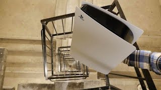 Dropping a Playstation 5 Down Spiral Staircase  Will it Survive [upl. by Neyu]