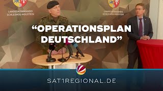 quotOperationsplan Deutschlandquot Kieler Kabinett tagt bei der Bundeswehr [upl. by Aloel700]