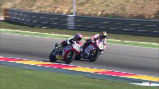 2014 World Superbike Race 1 at Aragon  Highlights [upl. by Asirap815]