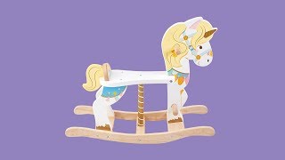 Rocking Unicorn Carousel  Petilou© Collection  Le Toy Van  Traditional Wooden Toys [upl. by Aisatnaf]