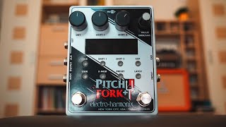 EHX Pitch Fork Plus  quick ambient guitar demo [upl. by Rosie]