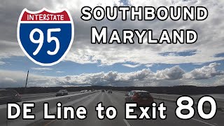 Millard E Tydings Bridge Interstate 95 Maryland DE State Line to Exit 80 Southbound [upl. by Aubrette]