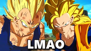 Majin Vegeta Funny Reaction to SSJ3 All Unique Interactions [upl. by Ozen]