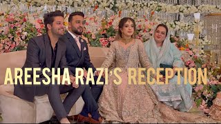 Areesha razi’s reception 😍  MA SHA ALLAH pretty couple 🤍 [upl. by Ellehcim]