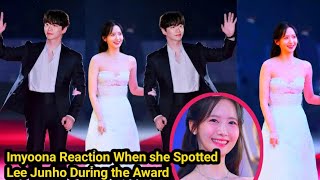 Amazing Moment Lee Junho and Imyoona Arrived at 3rd Blue Dragon Award [upl. by Anaed]