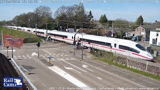 RailCam Road and Rail Crossing MierloHout Netherlands [upl. by Zetniuq198]