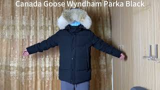 Canada Goose Wydham Parka Black Color Black Badge Try on Review from Supkicks [upl. by Ahsihat]