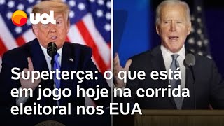 Superterça Biden x Trump disputa por delegados e o que está em jogo na corrida eleitoral nos EUA [upl. by Halie822]