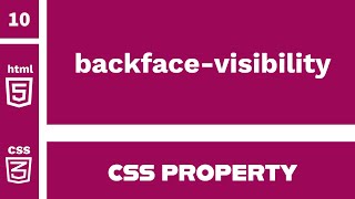 CSS Property  backfacevisibility explained [upl. by Towney]