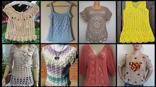 Most Beautiful amp Stylish Crochet Tunic TopBlouses Designs Ideas 2024 [upl. by Blodgett]