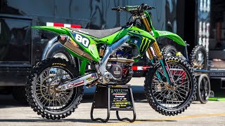 Inside Jordon Smiths Factory Pro Circuit Kawasaki KX250  Motocross Action Magazine [upl. by Eneleh]