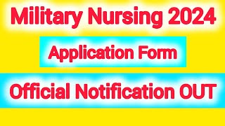 MNS 2024 Application Form Official Notification MNS Bsc Nursing [upl. by Arutnev]