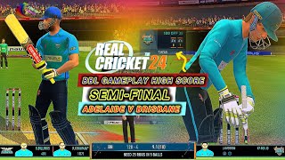 T HEAD AWESOME HUNDRED  ADELAIDE V BRISBANE  SEMIFINAL BBL  REAL CRICKET 24  Aliphatic Gamerz [upl. by Karena979]