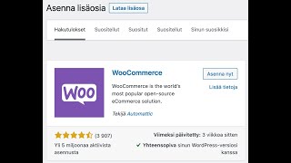 Verkkokaupan perustaminen WooCommercella [upl. by Gleich]