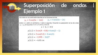 Física  Superposición e interferencia de ondas  Ejemplo 1 [upl. by Haem]