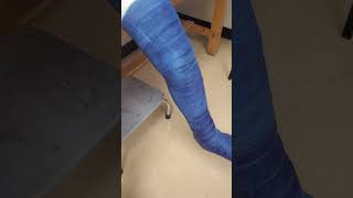 How to Remove a Long Leg Cast Properly [upl. by Llegna988]