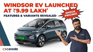 MG Windsor EV Launched  Shocking Price of Rs 999 Lakh [upl. by Slinkman]