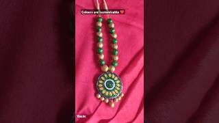 Terracotta necklace🟤🤎❤🥳 Follow like subscribe terracottajewellerymaking diy jewelrylover art [upl. by Erbma]