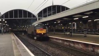 WCRC 47amp57 haul Spirit of the Lakes railtour through Newcastle Station [upl. by Harry15]