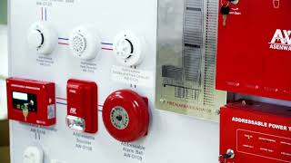 Asenware FP100Loop Powered Addressable Fire Alarm System Show Board [upl. by Lertnahs94]