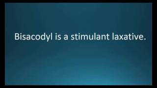 How to pronounce bisacodyl Dulcolax Memorizing Pharmacology Video Flashcard [upl. by Ytsud]