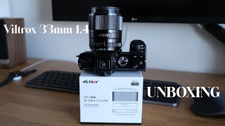 viltrox 33mm f14 lens fuji UNBOXING [upl. by Francene416]