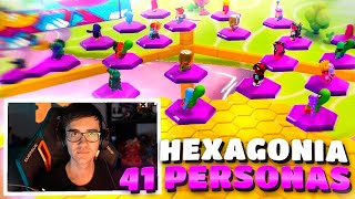 ME TOCA HEXAGONIA DE 41 PERSONAS EN FALL GUYS Y 😱 [upl. by Akerdnuhs]