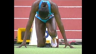 Christine Arron vs Merlene Ottey 60m  Semifinal 2004 IAAF World Indoor Championships Budapest [upl. by Ettezil909]