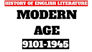 Modern age in english literature [upl. by Spurgeon251]