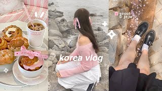 KOREA VLOG🐇🍰 spring in seoul aesthetic cafes first time in jeju solo spa day i hate coffee etc [upl. by Madora528]