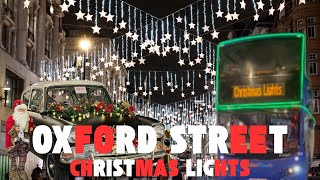 LONDON OXFORD STREET CHRISTMAS LIGHTS  WALK ARUOND NIGHT [upl. by Reena]