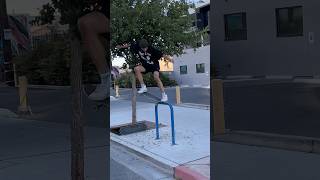 Skating a Bike Rack 🚲 skateboard ollie tonyhawk [upl. by Anitserp]