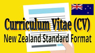 New Zealand Curriculum Vitae CV Standard Template [upl. by Adnawaj]