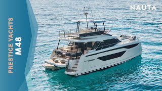 Prestige Yachts  M48  new 2023 catamaran  POV boat tour [upl. by Tadich]