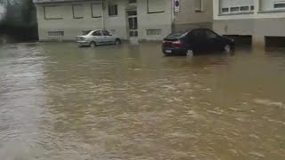 Instituto de Villarcayo Burgos inundado por río Nela [upl. by Goldfinch603]