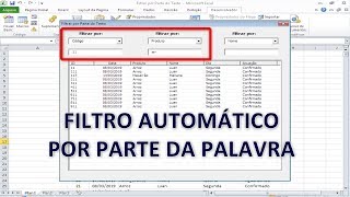 Filtro Automático por PARTE do TEXTO em Listview Excel VBA [upl. by Yetta]