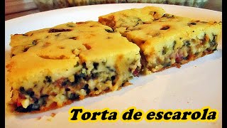 Torta de escarola com calabresa  Receitas para fazer na quarentena [upl. by Ehtylb615]