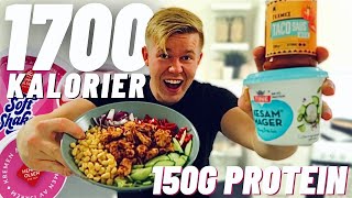 Cutting diett på 1700 KALORIER med 150g PROTEIN  Soft shake Brød og ingen Proteinpulver [upl. by Oznofla]