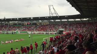 HFC Fankurve nach DFB Pokalsieg geg Kaiserslautern  UFTA UFTA UFTA  20 August 2016 [upl. by Yrelbmik]