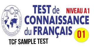 TCF blanc  Test de connaissance du français A1  Video 1 [upl. by Tearle]