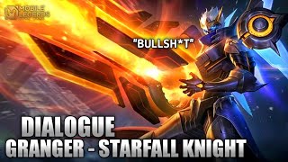 ALL DIALOGUE LEGENDS SKIN GRANGER  STARFALL KNIGHT  Mobile Legends Bang Bang [upl. by Annhej]