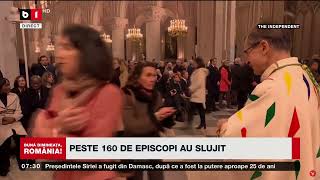 PRIMA LITURGHIE DE LA NOTRE DAME PESTE 160 DE EPISCOPI AU SLUJITȘtiri B1TV9 dec 2024 [upl. by Ayikan]