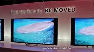 CES 2013  Sonys Latest HDTV Technology  Triluminous TVs  4K XBR TV and OLED TV [upl. by Aiyekal599]