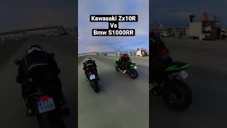 Kawasaki Zx10r 2022 VS BMW S1000RR  Full Race upto 300KMPH ytshorts shorts kawasaki bmws1000rr [upl. by Aznola]