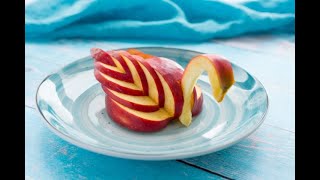 How to make a beautiful edible apple swan [upl. by Leziar541]