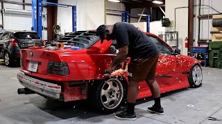 Idiot Installs E36 Over Fenders on Drift Car  Roxanne The Sedan [upl. by Nairrot]