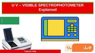 U V – VISIBLE SPECTROPHOTOMETER  Notes  Explained [upl. by Yramesor313]