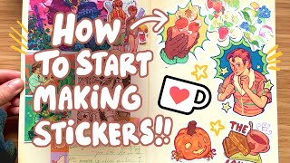 how I design and make stickers from home ✿ no cricut step by step for beginners [upl. by Aneekas776]