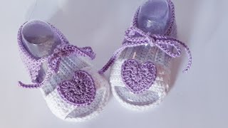 HTM sandalias tejidas a crochet para bebe talla 3 a 6 meses modelo Marianita [upl. by Wessling]